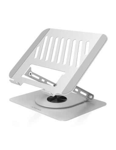 AISENS Soporte de Sobremesa XL Giratorio Ajustable para Portatil / Tablet 10"-17", Plata