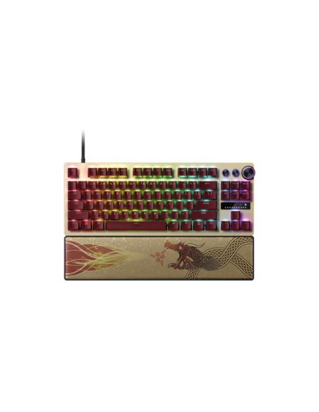 Razer Huntsman V3 Pro Tenkeyless teclado Juego USB QWERTY Inglés internacional Oro, Amarillo