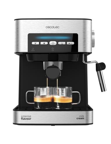 CAFETERA CECOTEC POWER ESPRESSO 20 MATIC / VAPORIZADOR - CALIENTATAZAS / 20 BARES / NEGRO Y PLATEADO / 850W / 1.5L / 01509