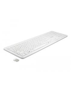 DeLOCK Teclado USB 2,4 GHz inalámbrico blanco (plano)
