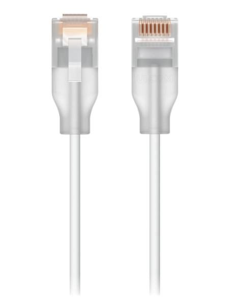 Ubiquiti UACC-Cable-Patch-EL-0.15M-W-24 cable de red Translúcido, Blanco 0,15 m Cat6 Alrededor
