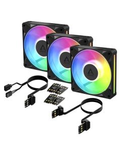 ARCTIC BioniX P12 A-RGB Carcasa del ordenador Ventilador 12 cm Negro 3 pieza(s)