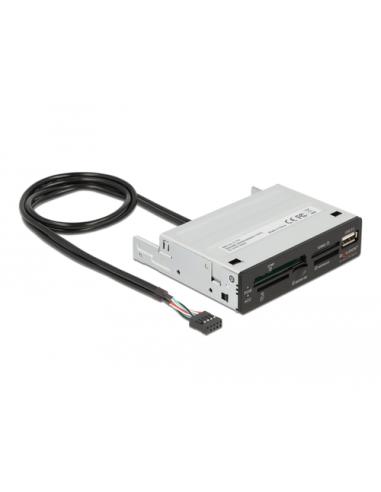 DeLOCK Lector de tarjetas USB 2.0 de 3.5″ de 5 ranuras + 1 x USB 2.0 Tipo-A hembra