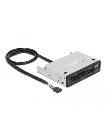DeLOCK Lector de tarjetas USB 2.0 de 3.5″ de 5 ranuras + 1 x USB 2.0 Tipo-A hembra
