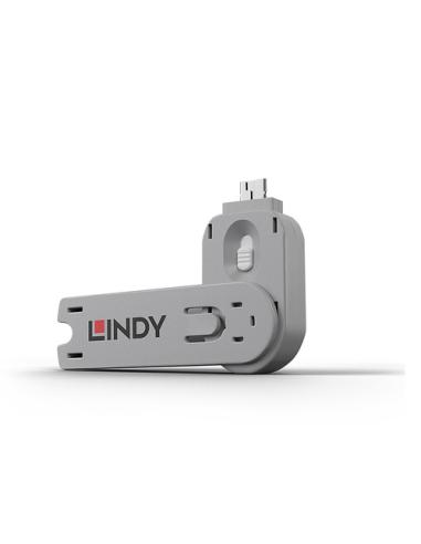 Lindy 40624 bloqueador de puerto Llave de bloqueador de puerto USB tipo A Blanco Acrilonitrilo butadieno estireno (ABS) 1 pieza(