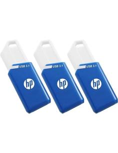 HP X755W PACK x3 unidad flash USB 128 GB USB tipo A 3.2 Gen 1 (3.1 Gen 1) Azul, Blanco