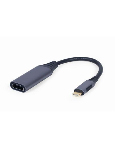 Cablexpert A-USB3C-HDMI-01 adaptador de cable de vídeo 0,15 m USB Tipo C Gris