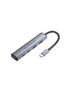 Conceptronic HUBBIES22G hub de interfaz USB 3.2 Gen 1 (3.1 Gen 1) Type-C 5000 Mbit/s Gris
