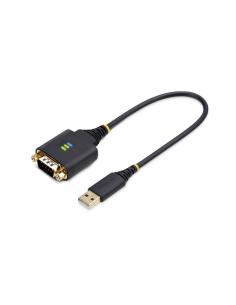 StarTech.com Cable Adaptador USB a Serie de 30cm - Retención COM - Conversor RS232 DB9 - FTDI - con Tornillos/Tuercas Intercambi