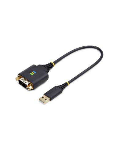 StarTech.com Cable Adaptador USB a Serie de 30cm - Retención COM - Conversor RS232 DB9 - FTDI - con Tornillos/Tuercas Intercambi