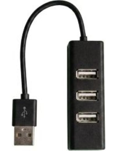 usb hub desde usb 3.0 con cuatro puertos usb 3.0 velocidad hasta 480mbps color negro
