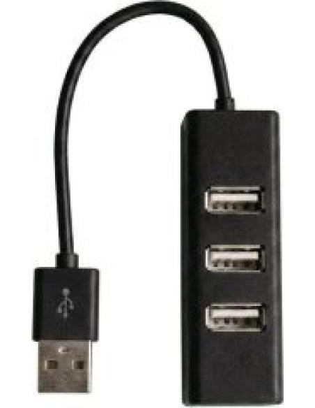usb hub desde usb 3.0 con cuatro puertos usb 3.0 velocidad hasta 480mbps color negro
