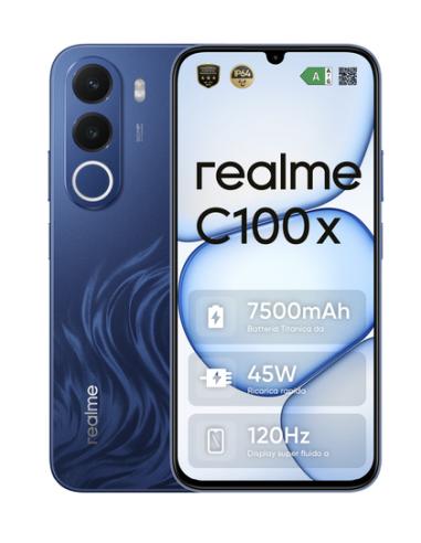 realme C100x 17,3 cm (6.8") Android 16.0 4G USB Tipo C 4 GB 256 GB 7500 mAh Azul
