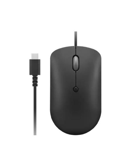 Lenovo GY51D20875 ratón Oficina Ambidextro USB Tipo C Óptico 2400 DPI