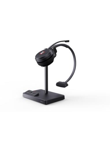 Yealink WH62 Mono UC Auriculares Inalámbrico Diadema Oficina/Centro de llamadas MicroUSB Base de carga Negro