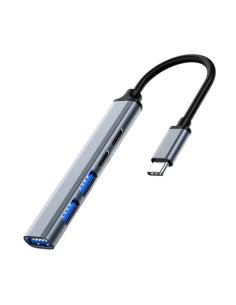 Ewent EW1149 hub de interfaz USB 3.2 Gen 1 (3.1 Gen 1) Type-C 5000 Mbit s Gris, Plata 2