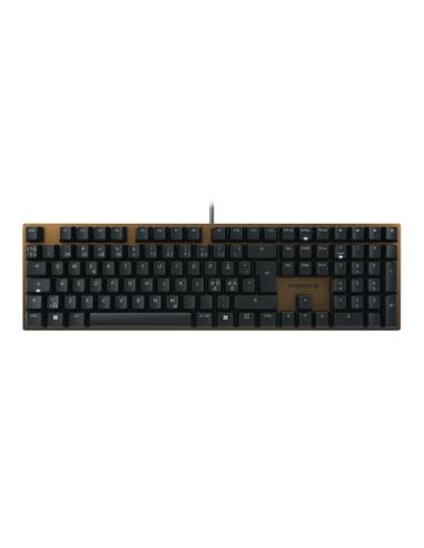 CHERRY KC 200 MX teclado Juego USB QWERTY Nórdico Negro, Bronce