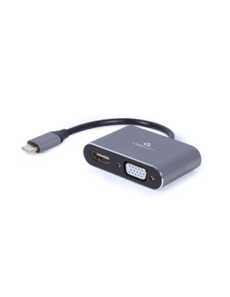 Cablexpert A-USB3C-HDMIVGA-01 Adaptador gráfico USB Gris