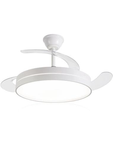 VENTILADOR DE TECHO DAEWOO DW5008 BLANCO / 42" (106 CM) / ASPAS RETRÁCTILES / LED 35W REGULABLE / MOTOR 30W / 6 VELOCIDADES / CO