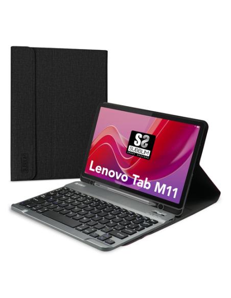 SUBBLIM Funda Tablet Keytab Pro BT Compatible con Lenovo Tab M11 Negro TecladoBT Batería
