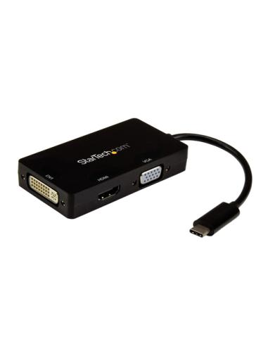 StarTech.com Adaptador USB-C de Vídeo Multipuertos - 3en1 - 4K 30Hz - Negro