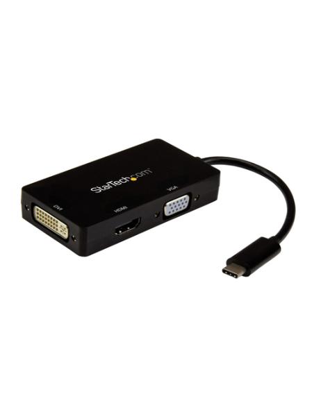 StarTech.com Adaptador USB-C de Vídeo Multipuertos - 3en1 - 4K 30Hz - Negro
