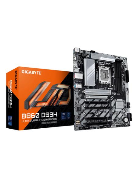 GIGABYTE B860 DS3H Placa base - CPUs Intel Core Ultra, VRM de 8+1+2+2 fases, hasta 9066MHz DDR5, 1xPCIe 5.0 + 1xPCIe 4.0 M.2, LA