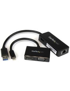StarTech.com Juego de Adaptadores para Surface Pro 4 / Pro 3 / Pro 2 - Mini DisplayPort a VGA o HDMI - USB 3.0 de Red