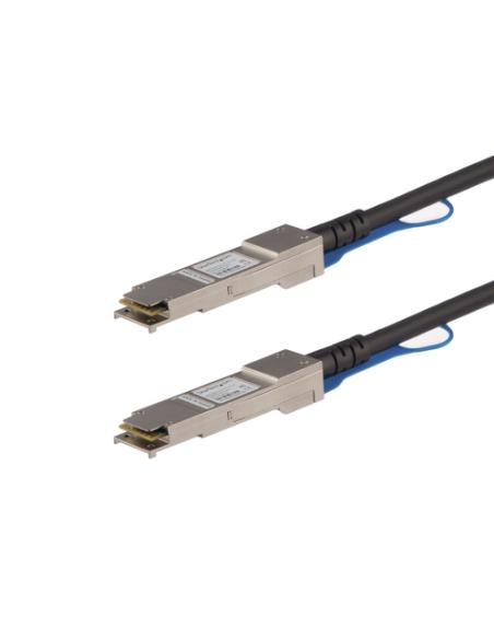 StarTech.com Cable de 3m Twinax Direct Attach QSFP+ a QSFP+ 40G Compatible con Juniper QFX-QSFP-DAC-3M - DAC de Cobre QSFP+ 40 G