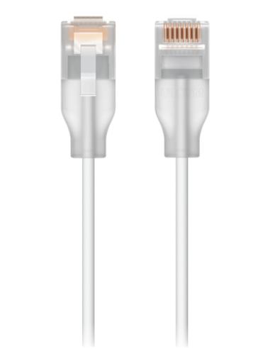 Ubiquiti UACC-Cable-Patch-EL-2M-W cable de red Translúcido, Blanco Cat6 Alrededor