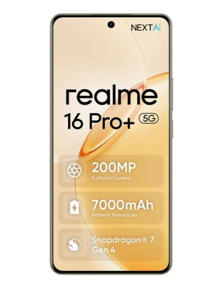 realme 16 Pro+ 17,3 cm (6.8") 5G USB Tipo C 12 GB 512 GB 7000 mAh Oro