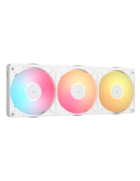 Corsair iCUE LINK RX360 II Unified Frame RGB PWM PC Fans Starter Kit Carcasa del ordenador Refrigerador de aire 12 cm Blanco 1 p
