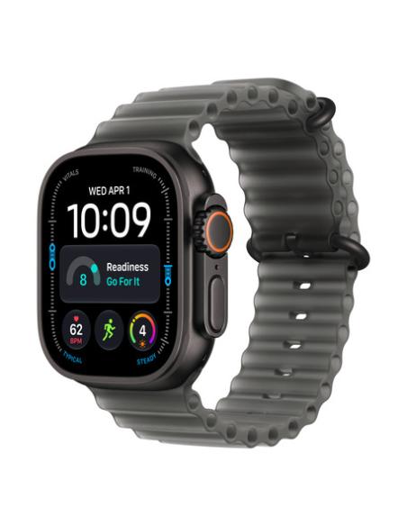 Apple Watch Ultra 4 (GPS + Cellular) - Caja de titanio negro de 49 mm - Correa Ocean negro traslúcido
