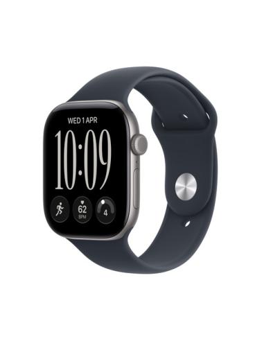 Apple Watch Series 12 (GPS) - Caja de aluminio en gris espacial (46 mm) - Correa deportiva azul marino - Talla S/M