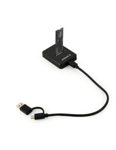 Gembird DD-U3M2 base de conexión para disco duro USB 3.2 Gen 1 (3.1 Gen 1) Type-C Negro