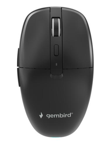 Gembird MUSW2-6B-01 ratón Hogar Ambidextro RF Wireless + Bluetooth Óptico 1600 DPI