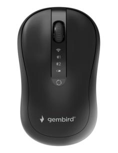 Gembird MUSW2-4B-01 ratón Hogar Ambidextro RF Wireless + Bluetooth Óptico 1600 DPI