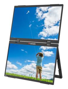 Verbatim Portable 15.6" FHD Dual Monitor Essentials Monitor portátil Negro 39,6 cm (15.6") LCD 1920 x 1080 Pixeles