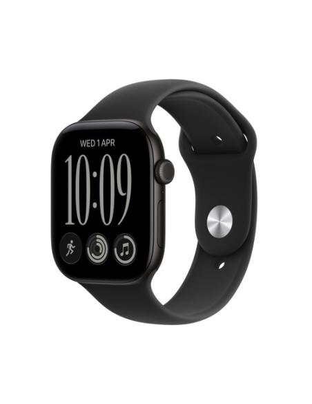 Apple Watch Series 12 (GPS + Cellular) - Caja de aluminio en negro (46 m) - Correa deportiva negra - Talla S/M