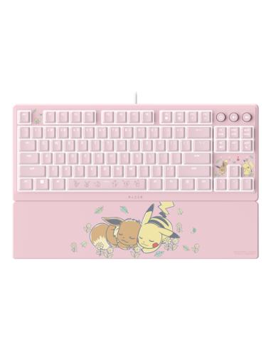 Razer Ornata V3 Tenkeyless – Pikachu & Eevee Edition teclado Juego USB Rosa