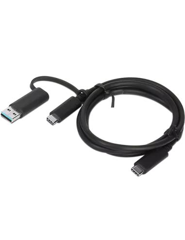 Lenovo 4X90U90618 cable USB USB 3.2 Gen 1 (3.1 Gen 1) 1 m USB A/USB C USB C Negro