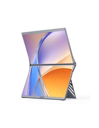 MONITOR PORTATIL ARZOPA E1 DUAL SCREEN / 2X15.6" FHD IPS / 60HZ / USB-C / MINI HDMI / ALTAVOCES / PLEGABLE / GRIS / E1-GREY / 69