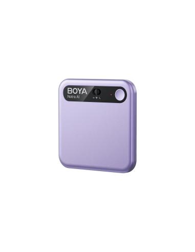 Boya Notra Grabadora de Voz IA Lila para ambiente, llamdas y bluetooth