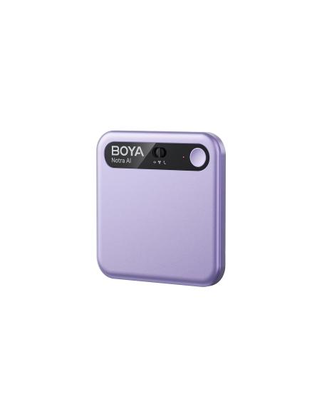 Boya Notra Grabadora de Voz IA Lila para ambiente, llamdas y bluetooth