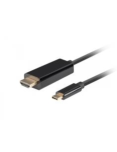 Lanberg CA-CMHD-10CU-0010-BK adaptador de cable de vÍ­deo 1 m USB Tipo C HDMI Negro