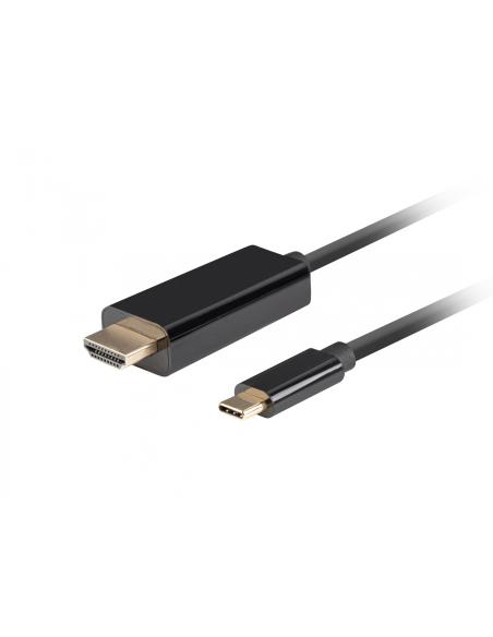 Lanberg CA-CMHD-10CU-0010-BK adaptador de cable de vÍ­deo 1 m USB Tipo C HDMI Negro