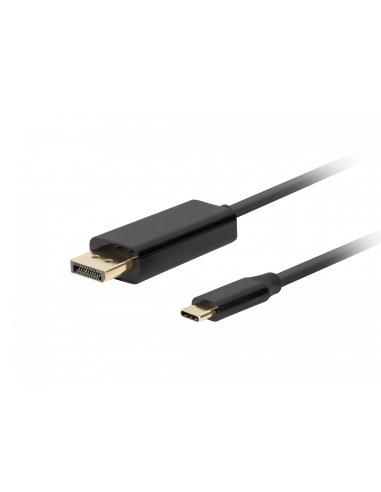 Lanberg CA-CMDP-10CU-0005-BK adaptador de cable de vÍ­deo 0,5 m USB Tipo C DisplayPort Negro