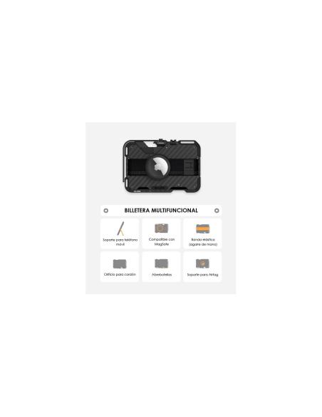 Aulumu Cartera Metálica MagSafe G03 Fibra Carbono