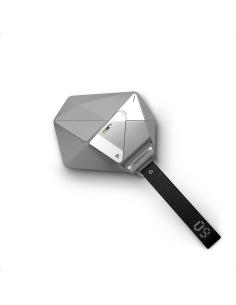 Aulumu A09 Funda Geométrico para AirPods Pro con Bloqueo Gris