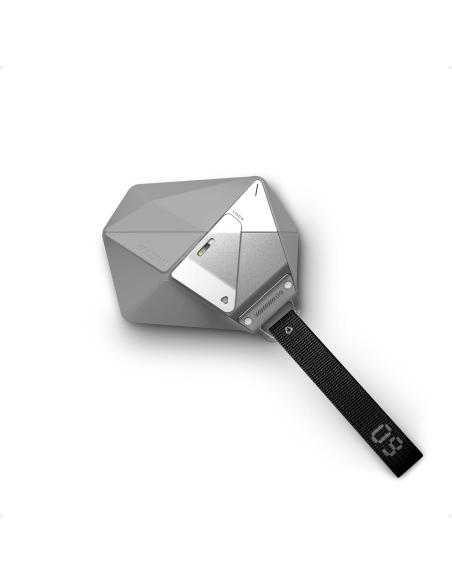 Aulumu A09 Funda Geométrico para AirPods Pro con Bloqueo Gris